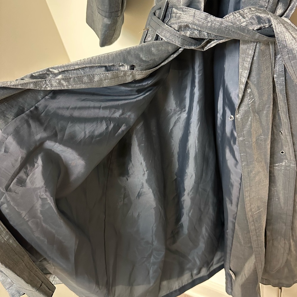 Vintage Metallic Trench Coat - Picture 4 of 6